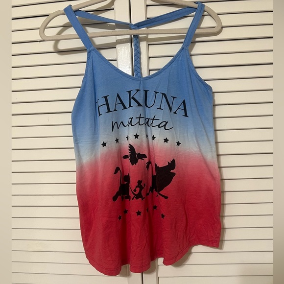 Disney Hakuna Matata Tank top tank sleeveless blue, white and red size XS - Picture 8 of 11
